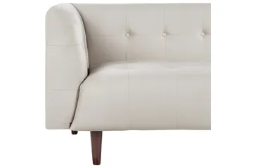 3-sitssoffa Beliani Byske Beige, mörkt trä Beige||Dark colored wood - Møbler - Sofaer - Sofa 3 seter