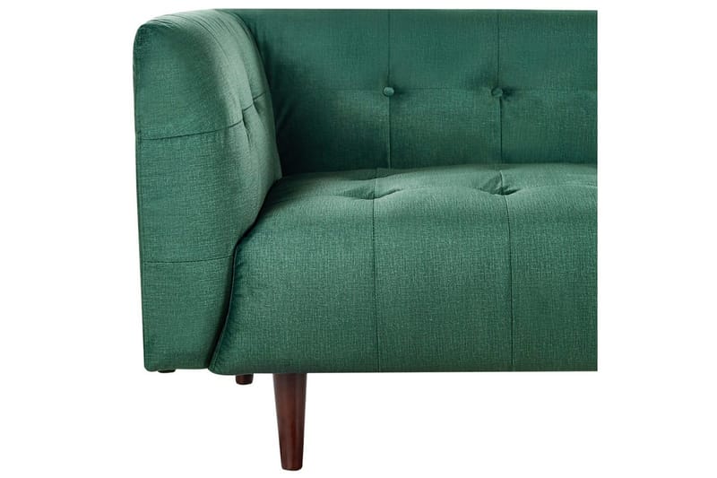 3-sitssoffa Beliani Byske Beige, mörkt trä Green||Dark colored wood - Møbler - Sofaer - Sofa 3 seter