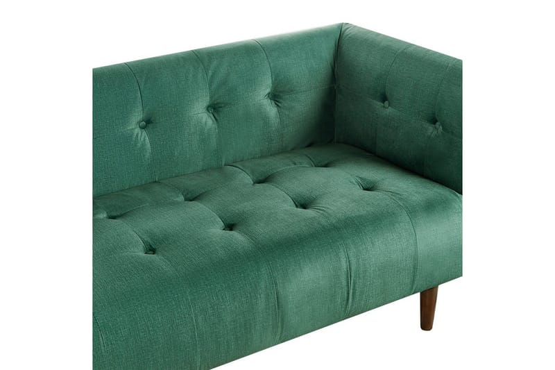 3-sitssoffa Beliani Byske Beige, mörkt trä Green||Dark colored wood - Møbler - Sofaer - Sofa 3 seter