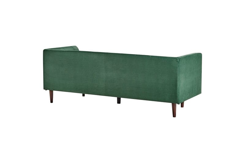 3-sitssoffa Beliani Byske Beige, mörkt trä Green||Dark colored wood - Møbler - Sofaer - Sofa 3 seter