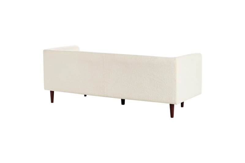 3-sitssoffa Beliani Byske Beige, mörkt trä NO_BRAND White - Hvit - Møbler - Sofaer - Sofa 3 seter