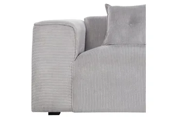 3-sitssoffa Beliani Dolva Grå, svart, Vänstervänd Grey - Grå - Møbler - Sofaer - Sofa med sjeselong