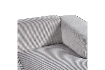 3-sitssoffa Beliani Dolva Grå, svart, Vänstervänd Grey - Grå - Møbler - Sofaer - Sofa med sjeselong