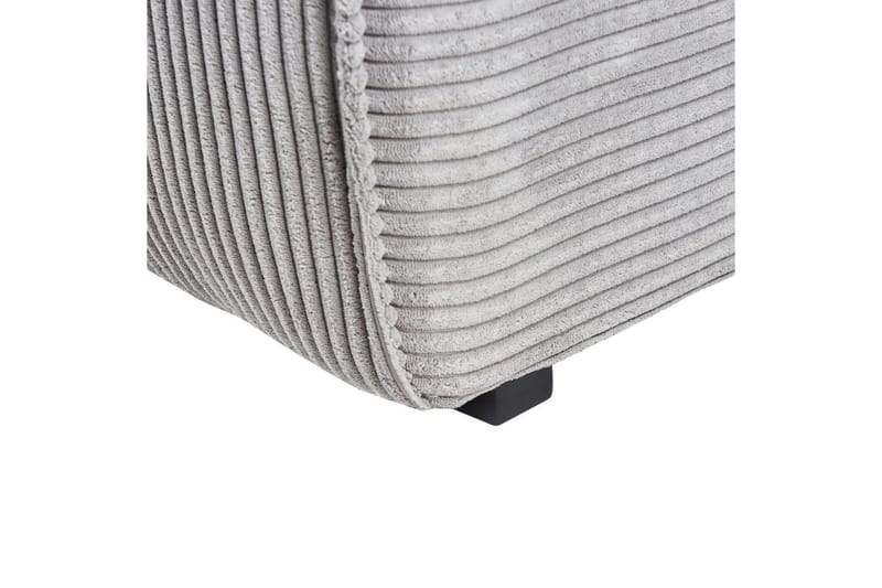 3-sitssoffa Beliani Dolva Grå, svart, Vänstervänd Grey - Grå - Møbler - Sofaer - Sofa med sjeselong