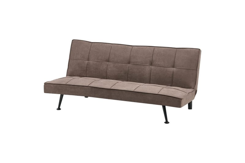 3-sitssoffa Beliani Hasle Beige, svart Brown, Black - Møbler - Sofaer - Sovesofaer