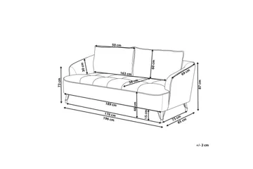 3-sitssoffa Beliani Hobro Brun, Svart Brown||Black - Møbler - Sofaer - Sofa 3 seter