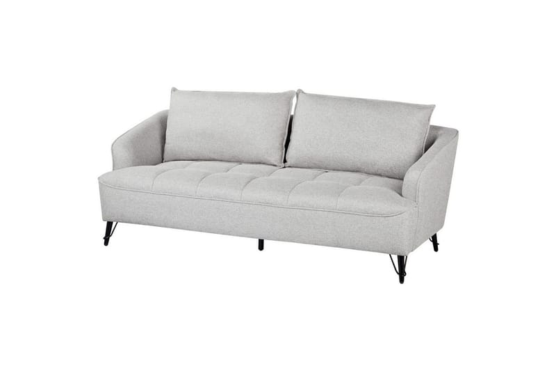 3-sitssoffa Beliani Hobro Brun, Svart Grey||Black - Møbler - Sofaer - Sofa 3 seter