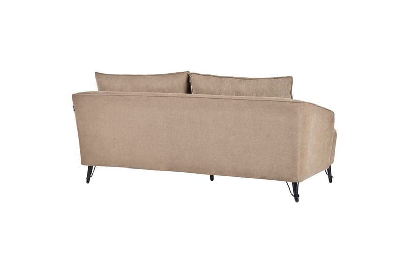 3-sitssoffa Beliani Hobro Brun, Svart NO_BRAND Brown||Black - Møbler - Sofaer - Sofa 3 seter