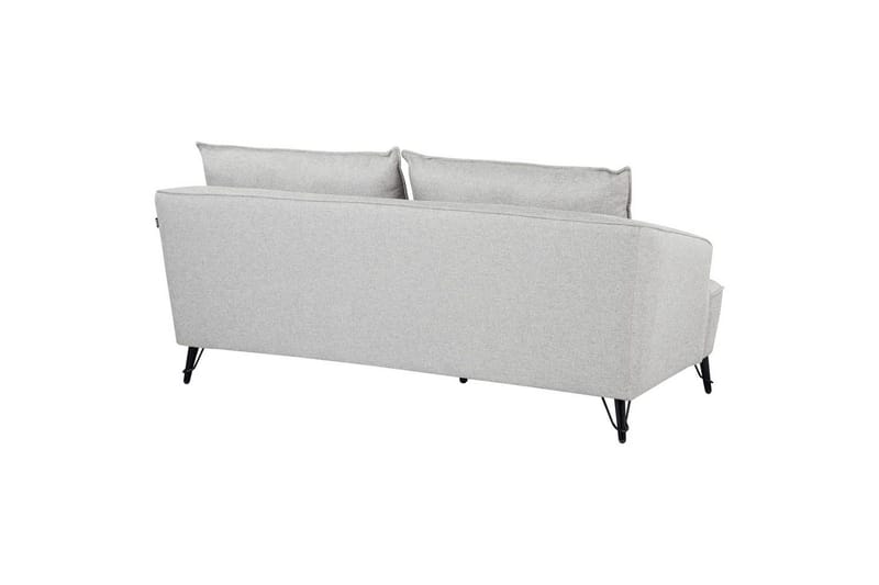 3-sitssoffa Beliani Hobro Brun, Svart NO_BRAND Grey||Black - Møbler - Sofaer - Sofa 3 seter