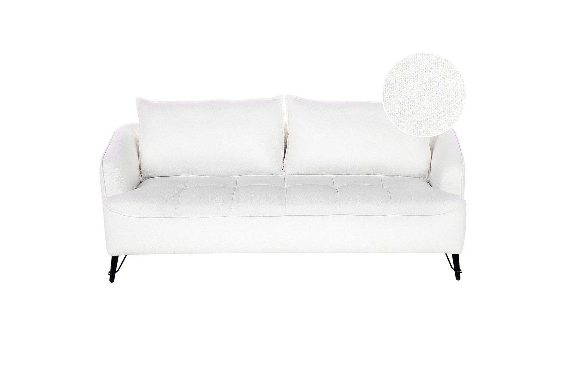 3-sitssoffa Beliani Hobro Brun, Svart White\|\|Black -