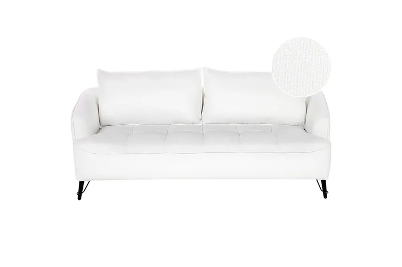 3-sitssoffa Beliani Hobro Brun, Svart White||Black - Møbler - Sofaer - Sofa 3 seter