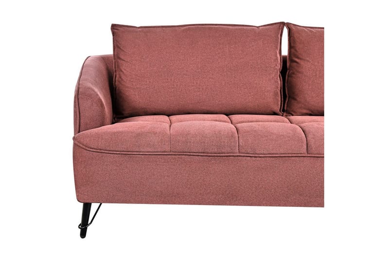 3-sitssoffa Beliani Hobro Brun, Svart Pink - Rosa - Møbler - Sofaer - Sofa 3 seter