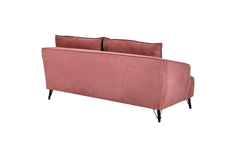 3-sitssoffa Beliani Hobro Brun, Svart Pink - Rosa - Møbler - Sofaer - Sofa 3 seter