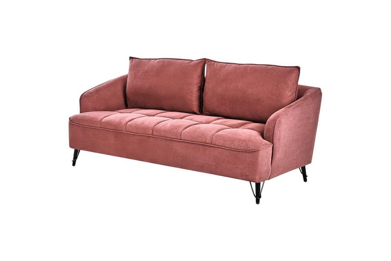 3-sitssoffa Beliani Hobro Brun, Svart Pink - Rosa - Møbler - Sofaer - Sofa 3 seter