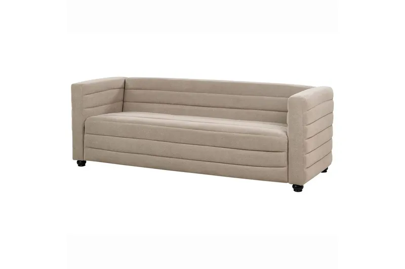 3-sitssoffa Beliani Hofn Beige, svart Beige||Black - Møbler - Sofaer - Sofa 3 seter