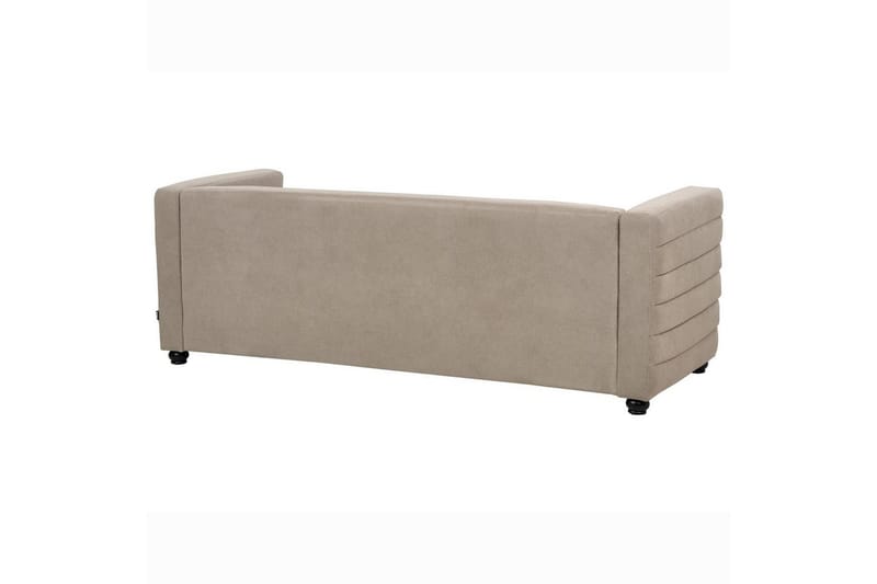 3-sitssoffa Beliani Hofn Beige, svart Beige||Black - Møbler - Sofaer - Sofa 3 seter