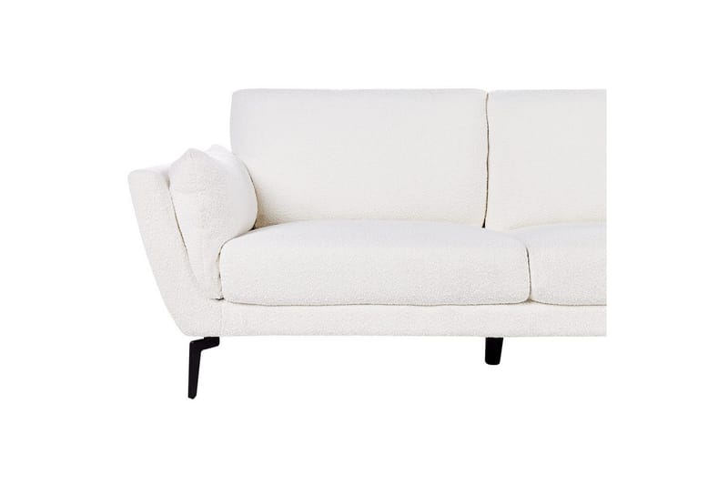 3-sitssoffa Beliani Kansseli Beige, svart White||Black - Møbler - Sofaer - Sofa 3 seter