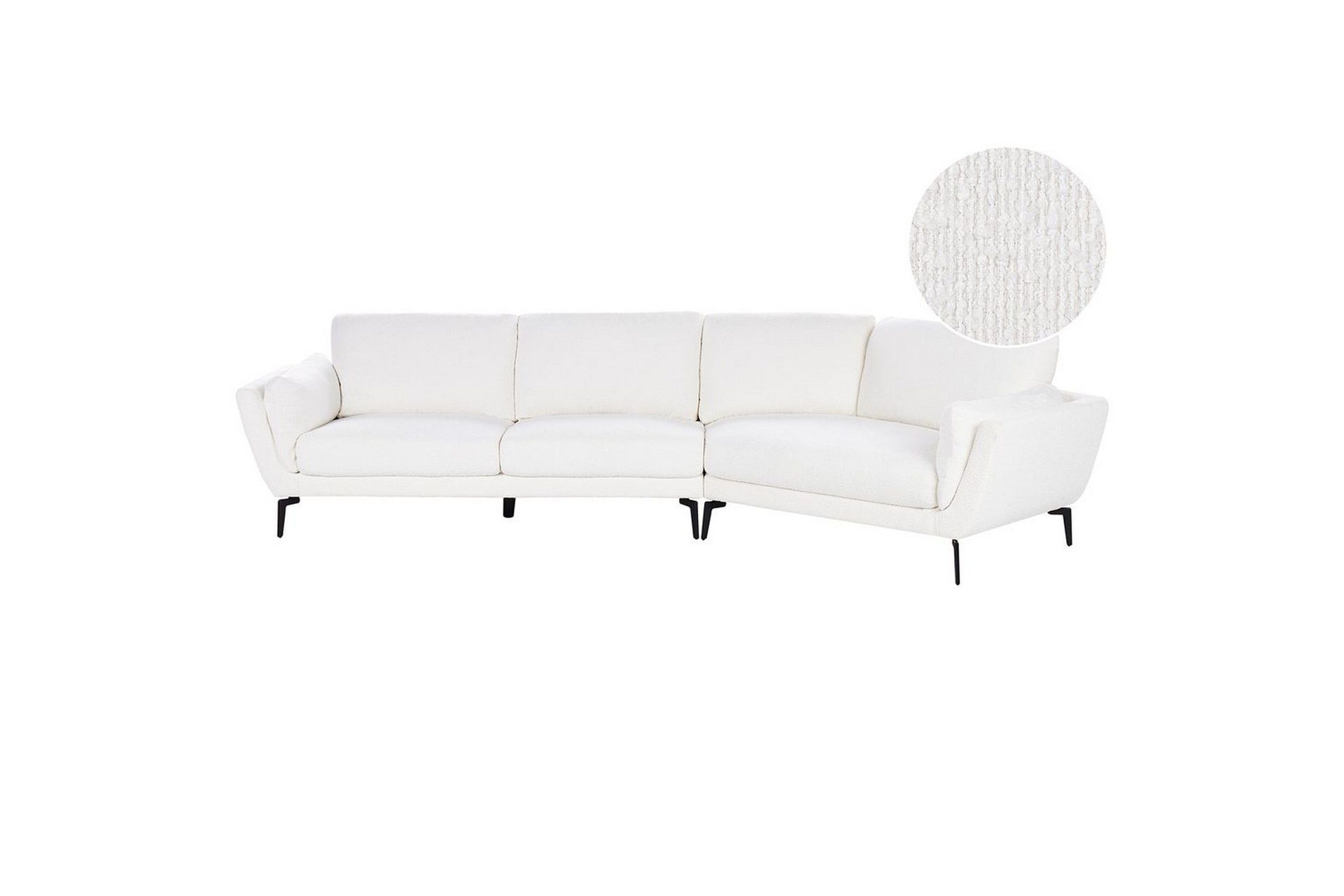 3-sitssoffa Beliani Kansseli Beige, svart White\|\|Black -