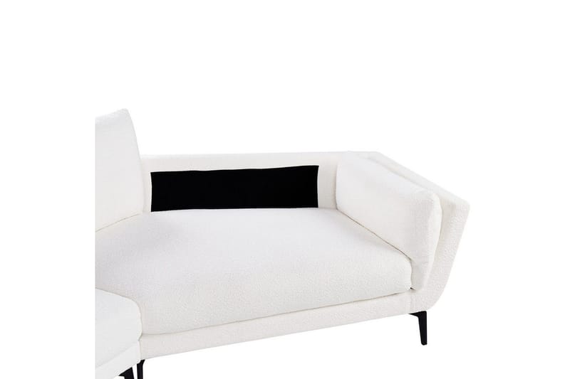 3-sitssoffa Beliani Kansseli Beige, svart White||Black - Møbler - Sofaer - Sofa 3 seter