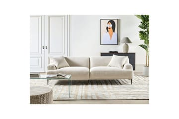 3-sitssoffa Beliani Matila Beige, brun Beige||Brown - Møbler - Sofaer - Sofa 3 seter