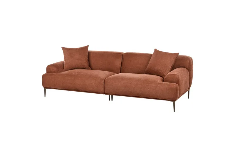 3-sitssoffa Beliani Matila Beige, brun Brown - Møbler - Sofaer - Sofa 3 seter