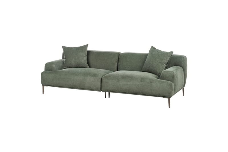 3-sitssoffa Beliani Matila Beige, brun Green||Brown - Møbler - Sofaer - Sofa 3 seter