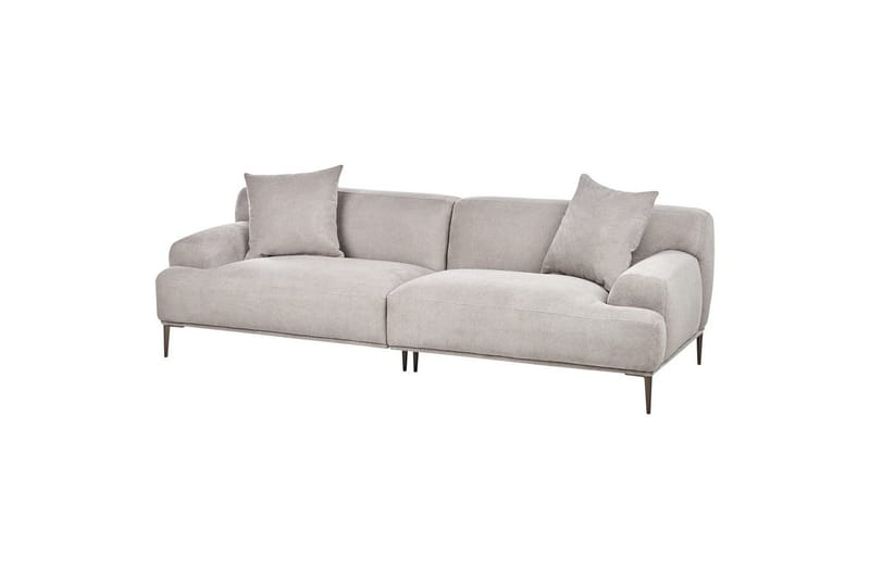 3-sitssoffa Beliani Matila Beige, brun Grey||Brown - Møbler - Sofaer - Sofa 3 seter