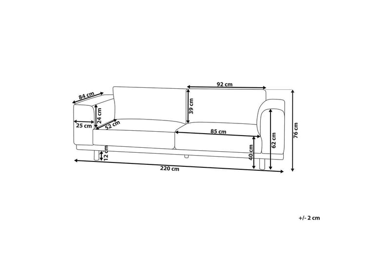 3-sitssoffa Beliani Nivala Blå White - Møbler - Sofaer - Sofa 3 seter