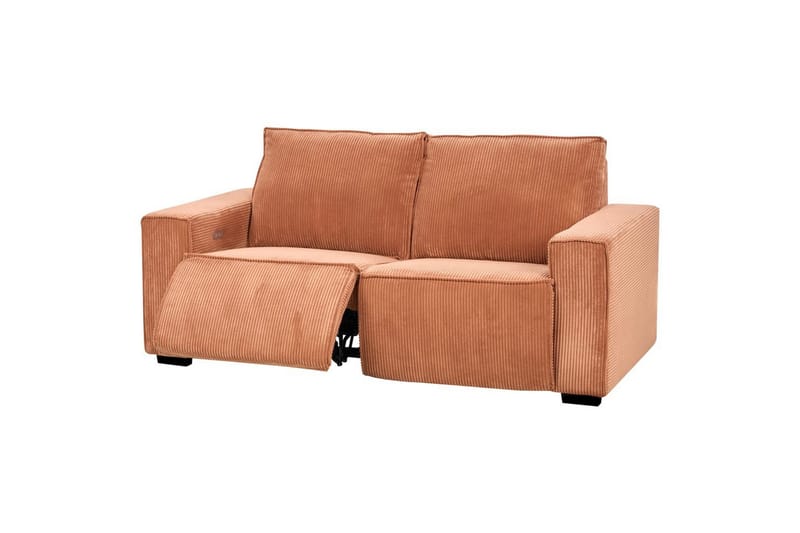 3-sitssoffa Beliani Nukari Orange, Svart Orange - Oransje - Møbler - Sofaer - Sofa 3 seter