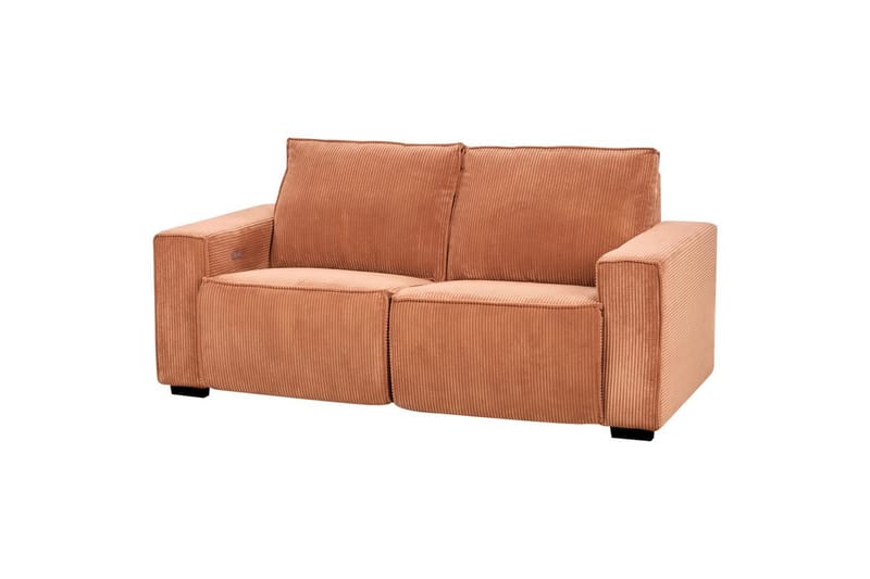 3-sitssoffa Beliani Nukari Orange, Svart Orange - Oransje - Møbler - Sofaer - Sofa 3 seter