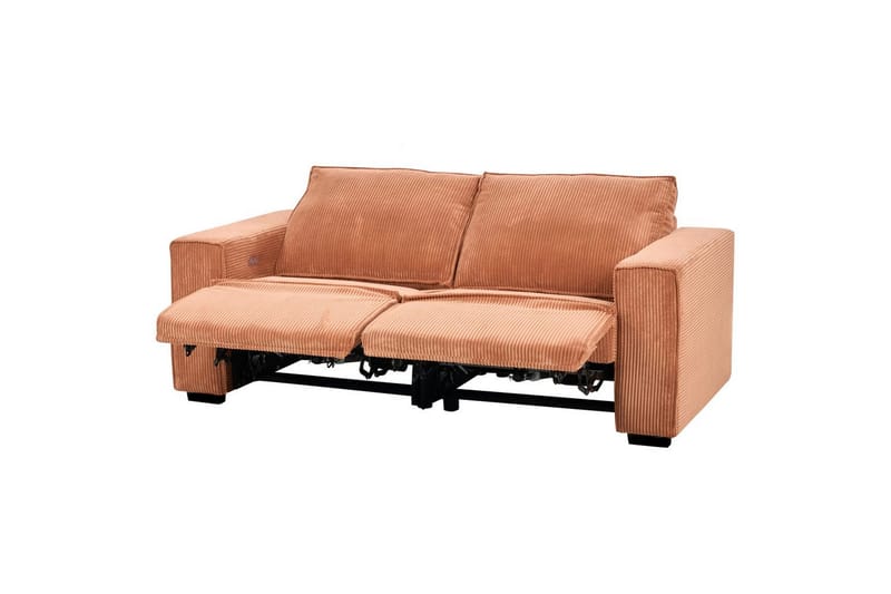 3-sitssoffa Beliani Nukari Orange, Svart Orange - Oransje - Møbler - Sofaer - Sofa 3 seter