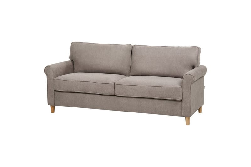 3-sitssoffa Beliani Ronneby Beige, ljust trä Beige||Light colored wood - Møbler - Sofaer - Sofa 3 seter
