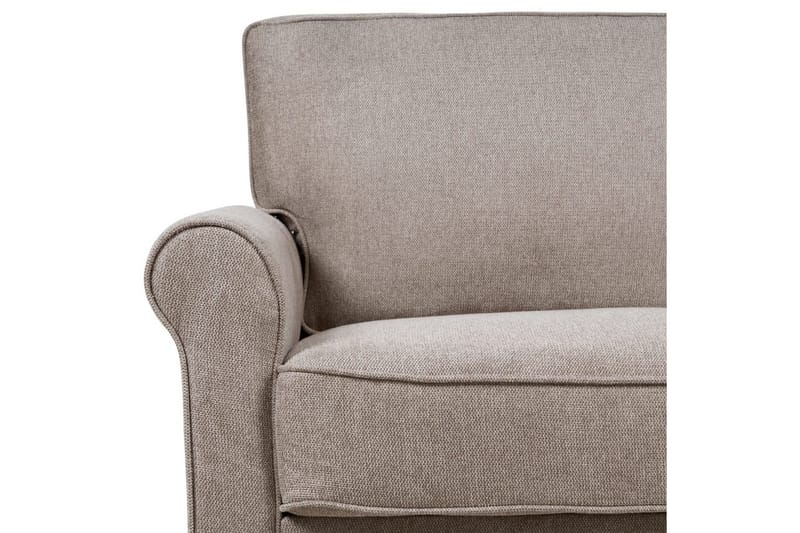 3-sitssoffa Beliani Ronneby Beige, ljust trä Beige||Light colored wood - Møbler - Sofaer - Sofa 3 seter