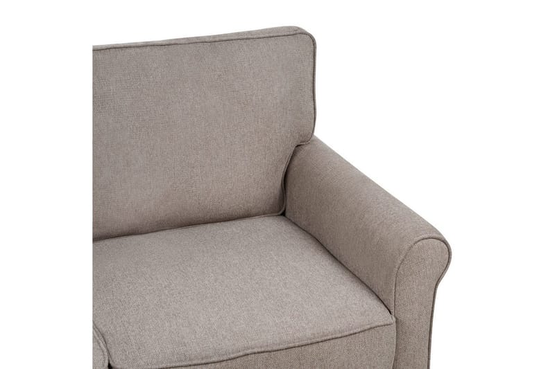 3-sitssoffa Beliani Ronneby Beige, ljust trä Beige||Light colored wood - Møbler - Sofaer - Sofa 3 seter