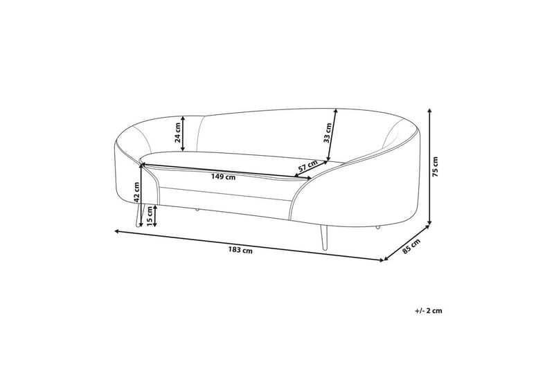3-sitssoffa Beliani Savar Blå, Svart Brown - Brun - Møbler - Sofaer - Sofa 3 seter