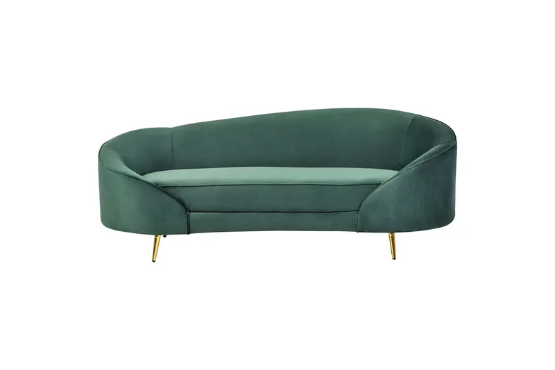 3-sitssoffa Beliani Savar Blå, Svart Dark green||GOLD - Møbler - Sofaer - Fløyel sofaer