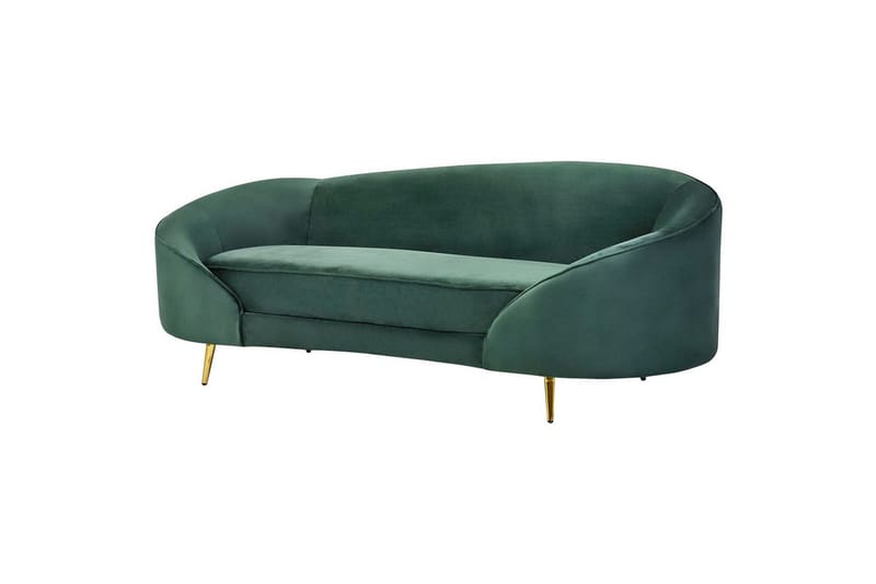3-sitssoffa Beliani Savar Blå, Svart NO_BRAND Dark green||GOLD - Møbler - Sofaer - Fløyel sofaer