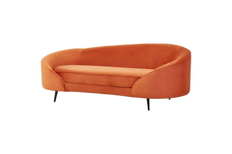3-sitssoffa Beliani Savar Blå, Svart NO_BRAND Orange||Black - Møbler - Sofaer - Sofa 3 seter