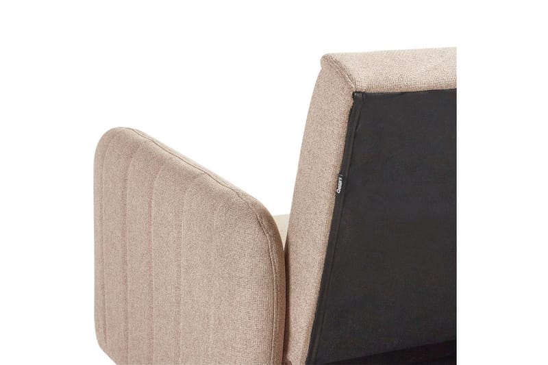 3-sitssoffa Beliani Senja Beige, mörkt trä, guld NO_BRAND Beige - Beige - Møbler - Sofaer - Sovesofaer