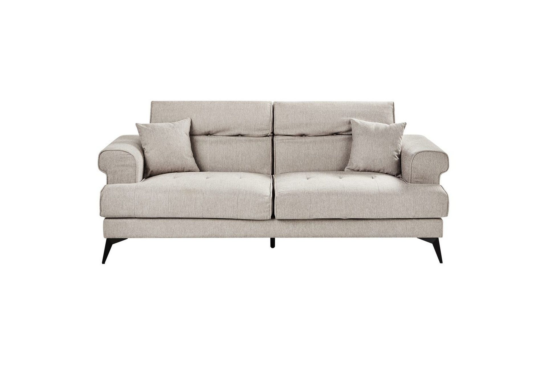 3-sitssoffa Beliani Skive Beige Beige VALUE_MISSING_1 -