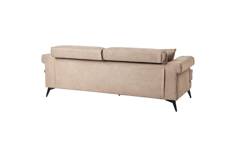 3-sitssoffa Beliani Skive Beige NO_BRAND Beige VALUE_MISSING_2 - Beige - Møbler - Sofaer - Sofa 3 seter