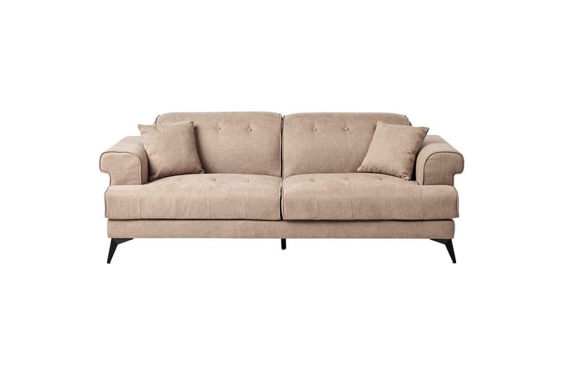 3-sitssoffa Beliani Skive Beige NO_BRAND Beige VALUE_MISSING_2 - Beige - Møbler - Sofaer - Sofa 3 seter