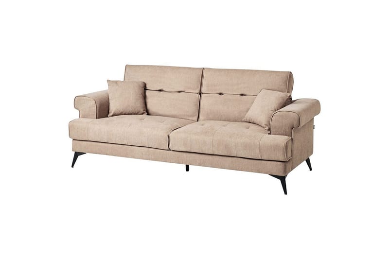 3-sitssoffa Beliani Skive Beige NO_BRAND Beige VALUE_MISSING_2 - Beige - Møbler - Sofaer - Sofa 3 seter