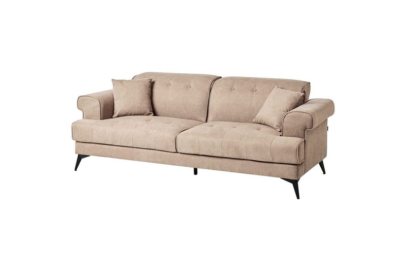 3-sitssoffa Beliani Skive Beige NO_BRAND Beige VALUE_MISSING_2 - Beige - Møbler - Sofaer - Sofa 3 seter