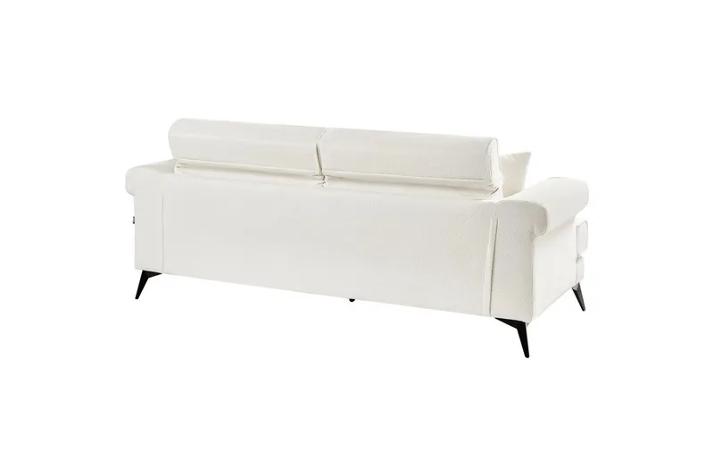 3-sitssoffa Beliani Skive Beige NO_BRAND White||Black VALUE_MISSING_3 - Møbler - Sofaer - Sofa 3 seter