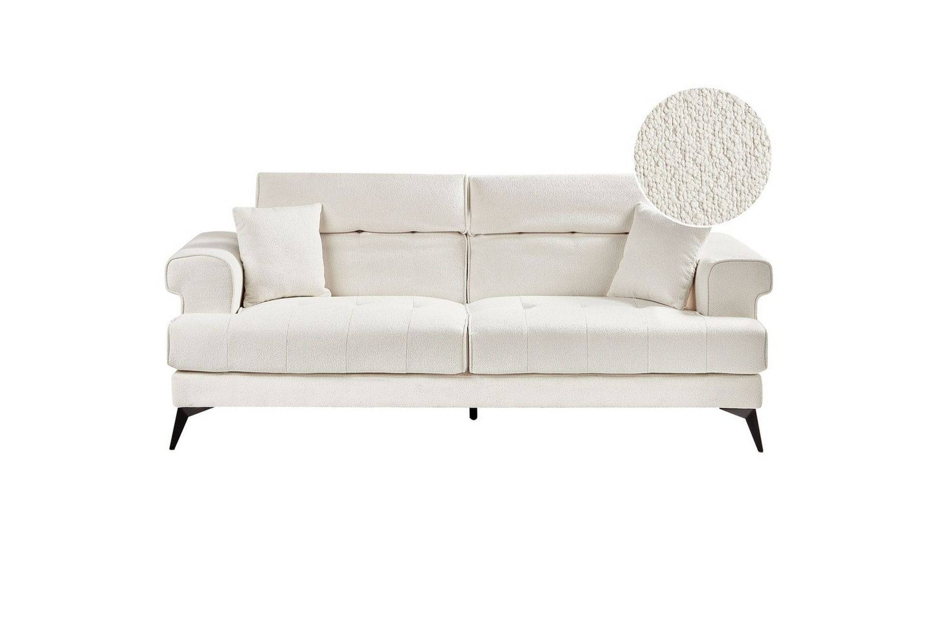 3-sitssoffa Beliani Skive Beige White\|\|Black VALUE_MISSING_3 -