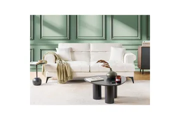 3-sitssoffa Beliani Skive Beige White||Black VALUE_MISSING_3 - Møbler - Sofaer - Sofa 3 seter
