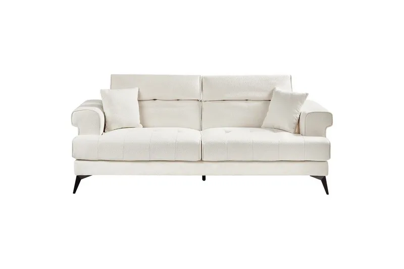 3-sitssoffa Beliani Skive Beige White||Black VALUE_MISSING_3 - Møbler - Sofaer - Sofa 3 seter
