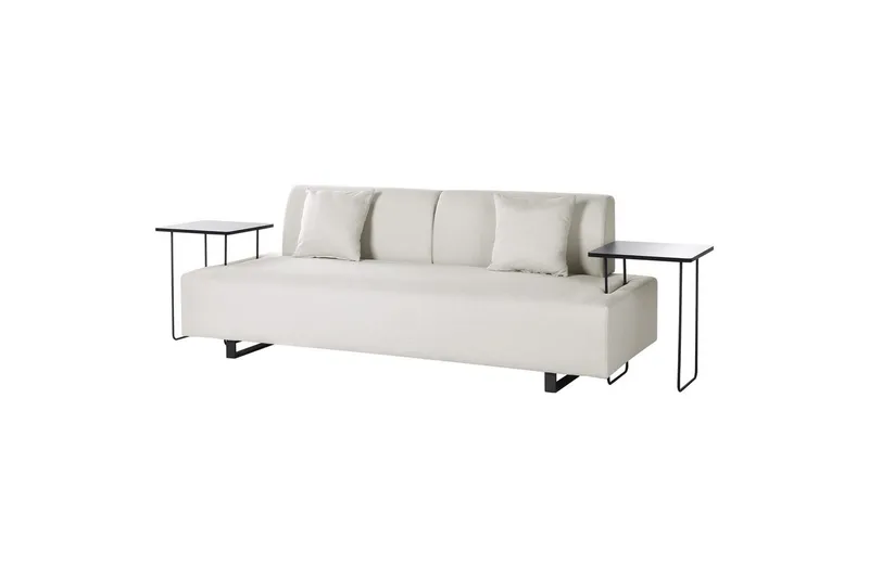 3-sitssoffa Beliani Sokna Beige, svart Beige||Black, undefined