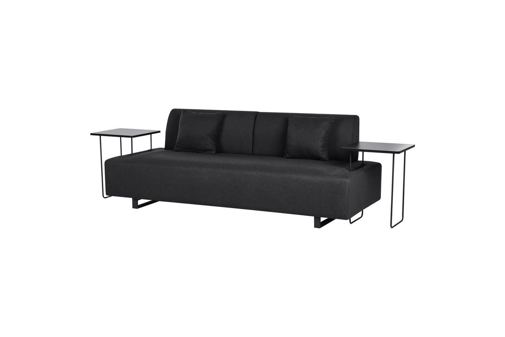 3-sitssoffa Beliani Sokna Beige, svart Black -